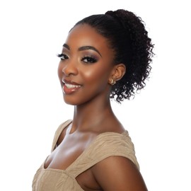 Mane Concept Human Hair Ponytail Pristine PRPE 07 Spanish Wave Drawstring Ponytail 12" (NATURAL BLACK)