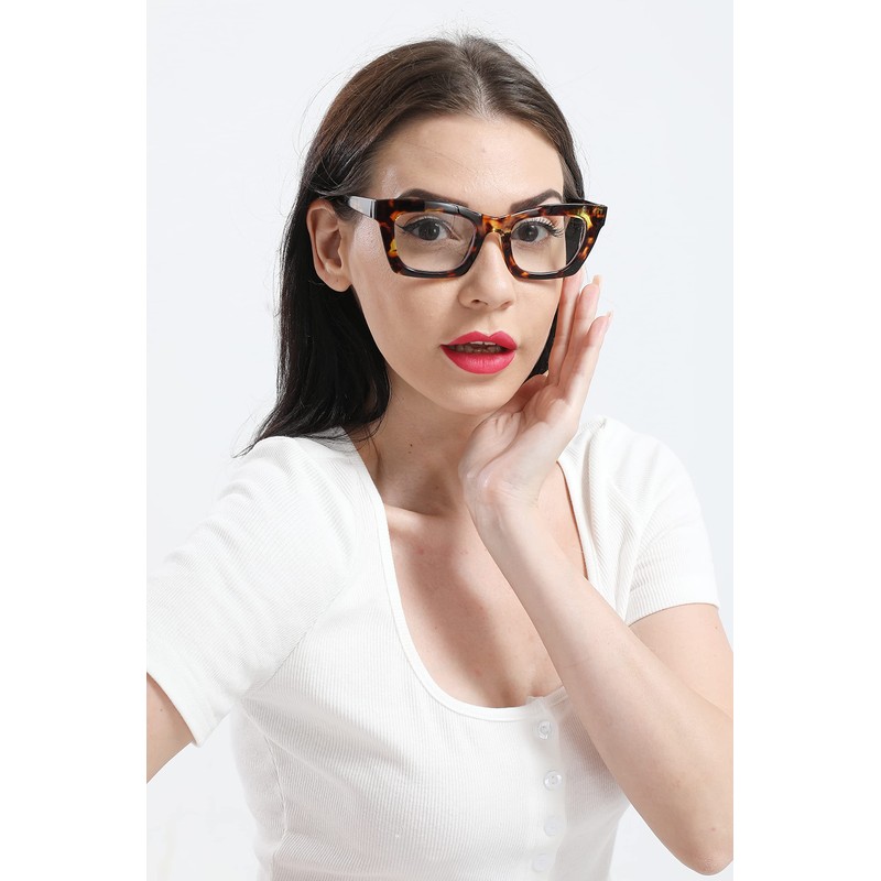 REAVEE 3 Pack Oprah Style Reading Glasses for Women Blue