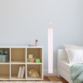 Kisangel Kids Growth Height Chart Canvas Wall Height Ruler Measurement Roll Up Nursery Hanging Ruler Handing Ruler Playroom Kids Cloth Cartoon ,Pink