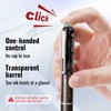 WRITECH Clictek Fountain Pen Retractable: Medium Nib Blue Ink Transparent