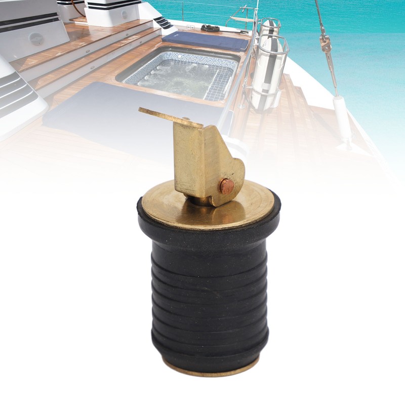 Boat Live Well Plug Brass Livewell Bait Well Drain Plug