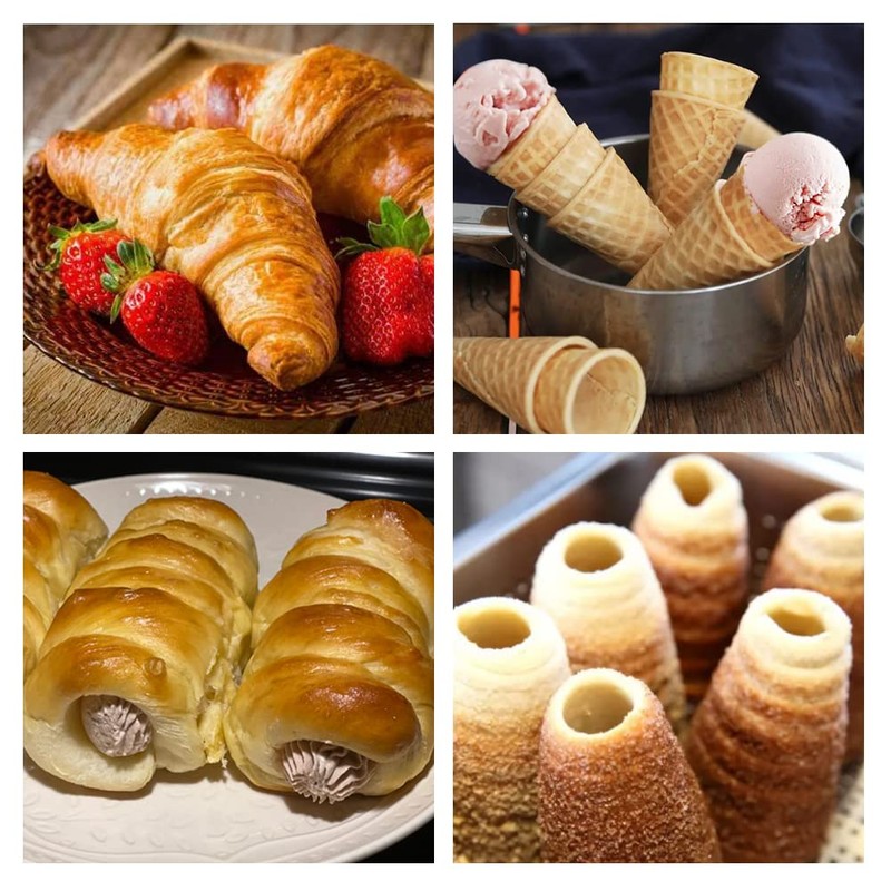 Guowall Cream Horn Mold, Stainless Steel Ice Cream Cone Mold