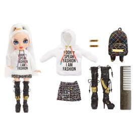 Rainbow High 582953PEUC Junior High, Amaya Raine, Fashion Doll with Outfit and Accessories, Includes Fabric Backpack with Open and Close Feature, Gift and Collectable, Pink, 9"/23 cm,Ages 6+