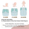 Mama Koala 1.0 Cloth Diapers for Babies, 6 Pack Pocket