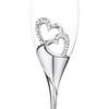 Wedding Champagne Glass Set Silver Toasting Flute Glasses Pack of