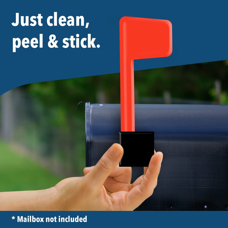 Impresa Stick-On Mailbox Flag Replacement Kit - 2-Pack Red Plastic