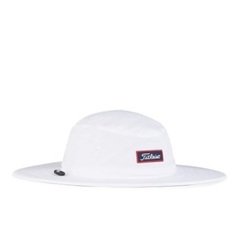 Titleist Men's Charleston Aussie Golf Hat, White/Navy/Red