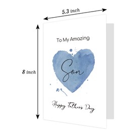 Ogeby Cute Fathers Day Card Gifts for Son, Happy Fathers Day Card Gifts form Dad Mom, Lovely First Time Father’s Day Card To My Amazing Son