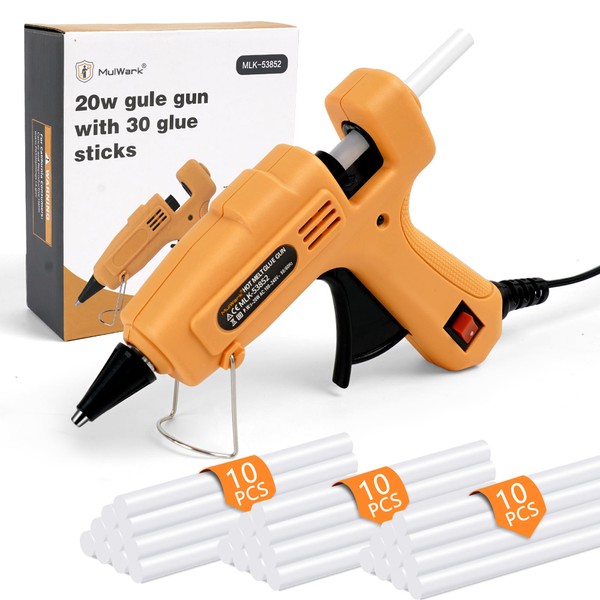 Mulwark Hot Glue Gun and Sticks Set - High-Temp Mini