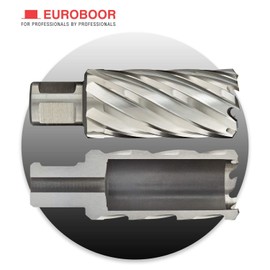 EUROBOOR Annular Cutter - 5/8" Diameter HSS Cutter & Pin with 2" Cut Depth & Weldon Shank - HCL.5/8