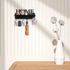 Key Holder for Wall, Metal Black Organizer Wall Mount, Key
