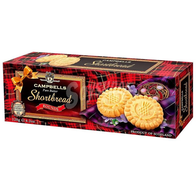 Campbells Shortbread Pure Butter Rounds 4.23 Oz (Pack of 3)