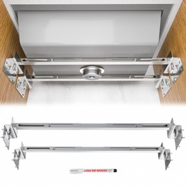 Aukivon Sink Support | Undermount Kitchen Sink Brackets | 28.0-39.4 inches(71-100CM) Heavy Duty Adjustable Stainless Steel Pole - Undermount Sinks Kit for Kitchen, Bathroom, 2 Packs