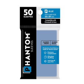 Phantom Sleeves: Gloss/Gloss: Chimera + (Size: Blue) - 50 Count - Acid-Free & Non-PVC - Made by Capstone Games