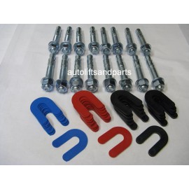 Powers 2 Post  or 4 Post Auto Lift Wedge Anchors + Leveling Shims Combo Kit 16 PC