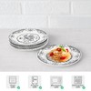 HomeElves Salad Plates, 8.5 Inch Ceramic Plates Set of 6,