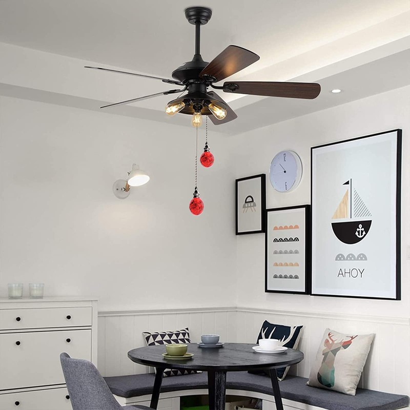 SUR-CIEL 2PCS Ceiling Fan Pull Chain, Pull Chains Extensions, Ceiling