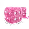 YGMONER Pink Fuzzy Dice for Car Rear View Mirror, Pair