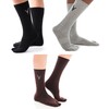 3 pares de calcetines gruesos con punta grande para mujer