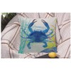 WONDERTIFY Blue Crab Cushion Cover Shallow Coastal Aquatic Plants Decorative