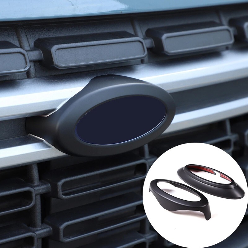 carpart2021 Matte Black Front & Rear Emblem Logo Ring trim