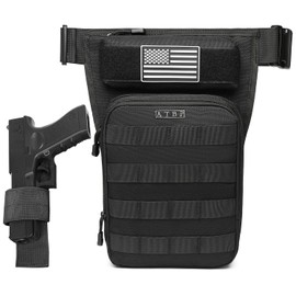 ATBP Tactical Drop Leg Bag For Men Motorcycle Thigh Pouch Bag Fanny Pack Waist Bag With Universal Holster