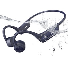 Voistek Bone Conduction Headphones Earbuds, Swimming Headphones, with IP68 Waterproof, Wireless Bluetooth v5.3, Built-in 32G MP3 Player, Open Ear Headphones for Running, Cycling, Swimming, Workouts