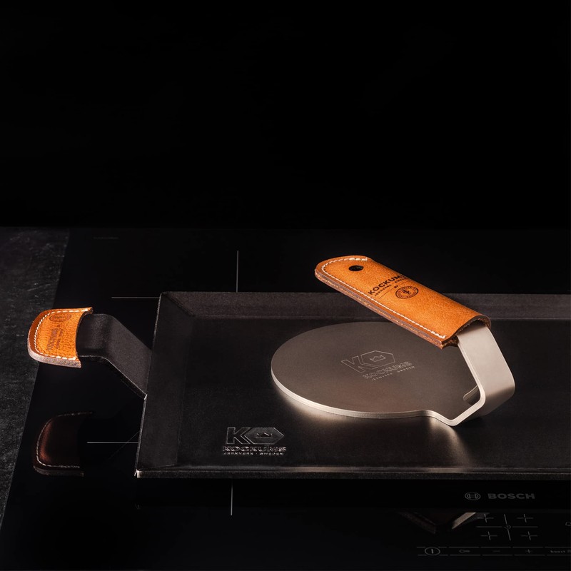 Kockums Jernverk Smash Burger Press with Leather Handle - Smashburger