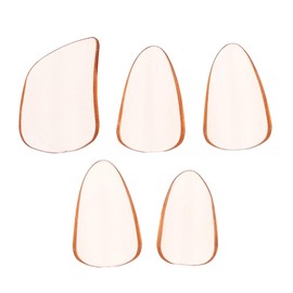 5Pcs Pipa Finger Picks Guzheng Finger Plectrum Transparent Nail Picks Pipa Accessories for Lovers Beginners (Orange) Size