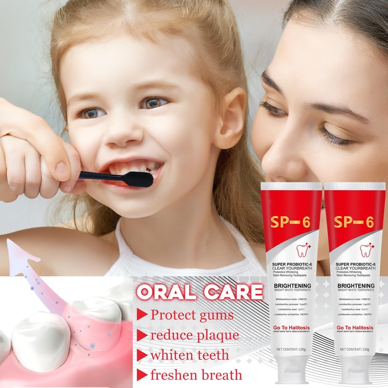 Pack of 2 Sp-6 Toothpaste, Sp-6 Probiotic Toothpaste, Whitening Toothpaste,