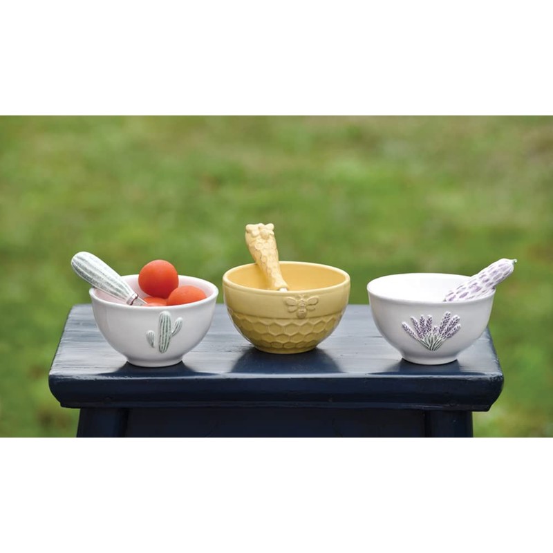 October Hill Boston International Embossed Stoneware Bowl and Spreader, 2-Piece