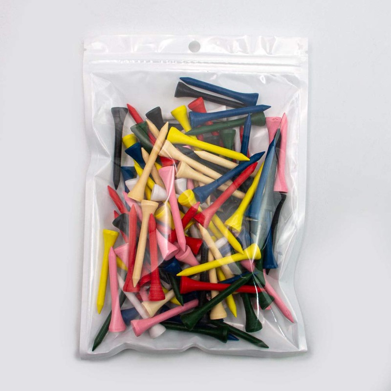 THIODOON Golf tees 54mm Less Friction Wooden Tees Training for