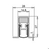 Athmer Door Seal Schall-Ex DUO® L-15/28 OS 833 mm Can
