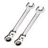 Vokenforu 17mm Ratchet Spanner,2 PCS Ratcheting Combination Wrench, Flex-Head Hardened