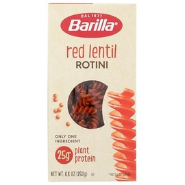 Barilla Red Lentil Rotini Pasta, 8.8 oz - Vegan, Gluten Free, Non GMO & Kosher - Made with Plant Based Protein