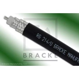 BRACKE RG214  Coax CABLE Meets MIL-17 Specs  US MADE by the foot ft