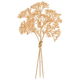 Tokyodo FJ001876-018 Artificial Flowers MAGIQ Metallic Shikimia Pick Gold, Pack of 3, L9.8 inches (25 cm)