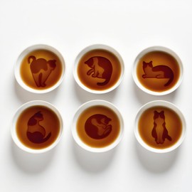 Japanese Cute Cat soy sauce Plates,Japanese soy sauce plates,Ceramic Dipping bowls for Appetizer Dessert Sushi Sauce 3.94 x 0.75 Inches Set of 6