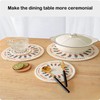 Set of 2 Boho Place Mats, Round Boho Placemats Made