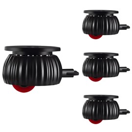 VinBee 4 Pack Self Adhesive Caster Wheels 1.37 Inch for Furniture,Storage Box,Mop Bucket,Stainless Steel Universal Pulley,Small 360 Degree Rotating Caster Wheels for Appliances