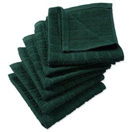 DII Cotton Terry Windowpane Dish Cloths, 12 x 12" Set of 6, Machine Washable and