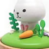 LILYXIN Christmas Decor Rabbit Music Box, Bunny Wooden Mechanical Musical