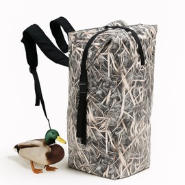 Locmeo 35L Waterproof Dry Bag Camouflage Printing Roll Top Dry Bag Waterproof Backpack Sack for Duck Decoys Kayaking Hiking Camping Survival Waterfowl Hunting