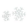 Melrose 84308 Snowflake Figurine, Set of 2, Wood