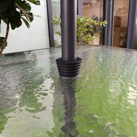 SUQ I OME Outdoor Patio Umbrella Cone Wedge Fits Umbrella Pole Diameter 1.5 Inch/ 38 mm, for Patio Parasol Table Hole Opening or Parasol Base Stand 1.94 to 2.7 Inch (Black)