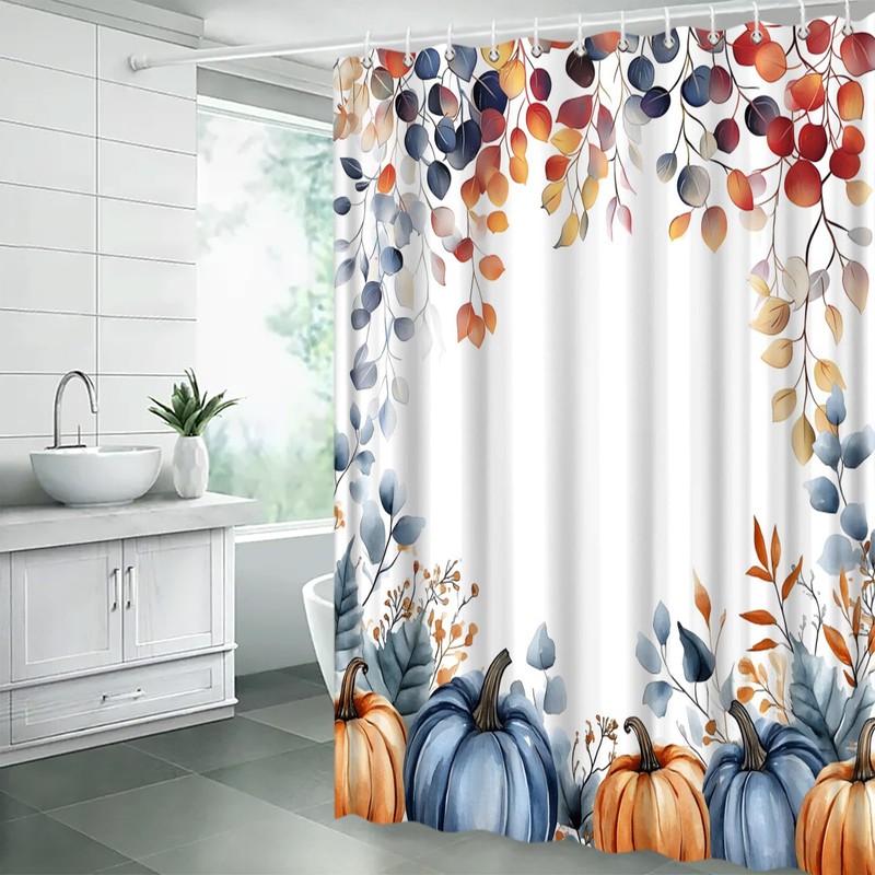 MYYJYY Fall Pumpkin Shower Curtain 70" W x 70" L