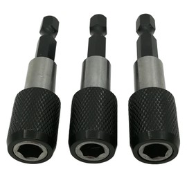 Magnetic Bit Holder Quick Change 60 mm 1/4 Inch for Cordless Screwdriver Drill Bits Bit Holder Pack of 3