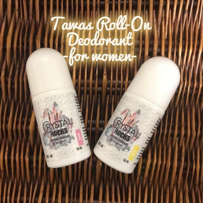 Crystal Rocks Tawas Roll-On Deodorant for Women and Men prevents