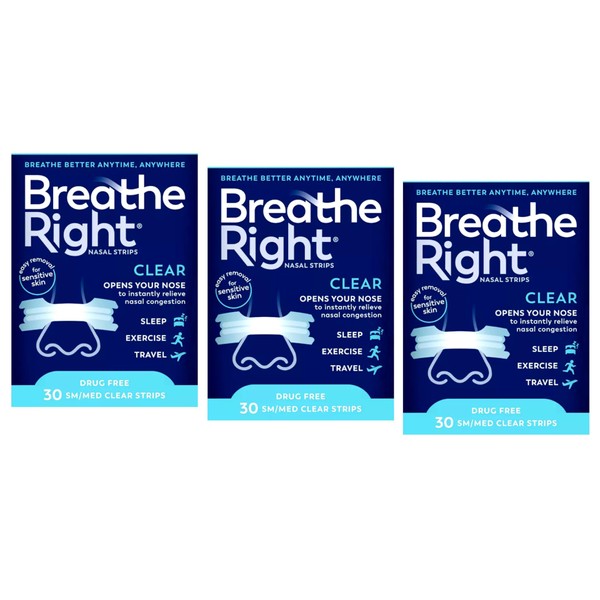 Breathe Right Breathe Right Nasal Strips Clear Small/Medium 30 Each