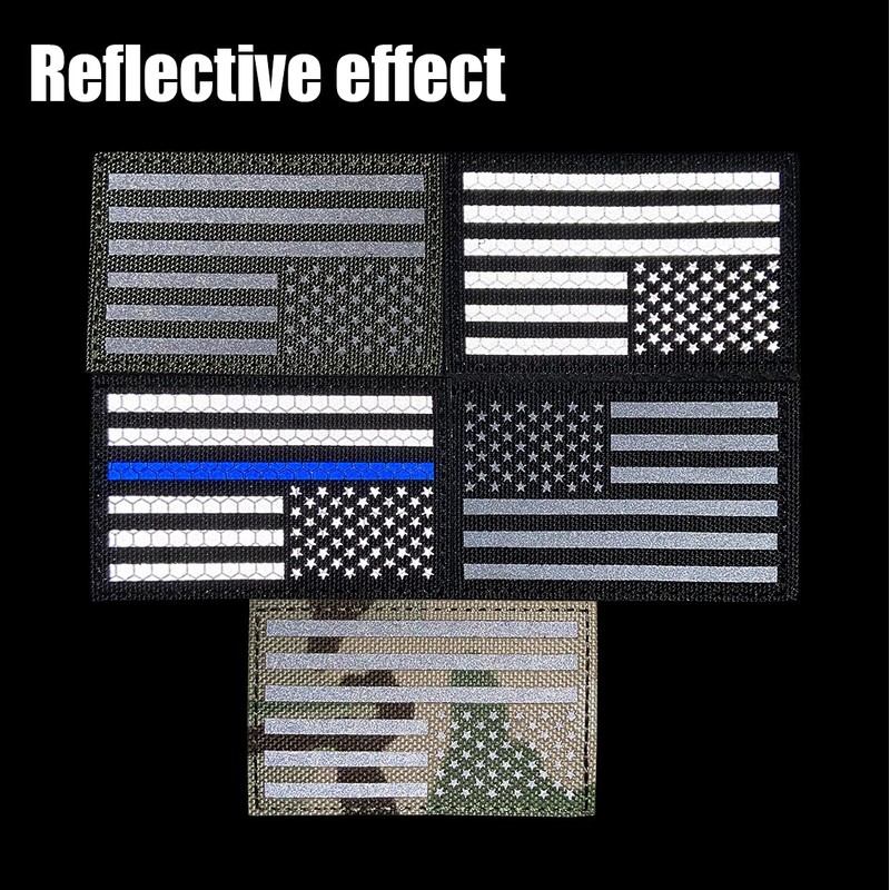 Reflective USA Flag Patch Infrared IR US USA American Flag